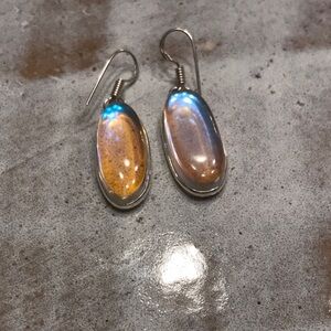 Sterling Silver and Topaz Dangle Earrings